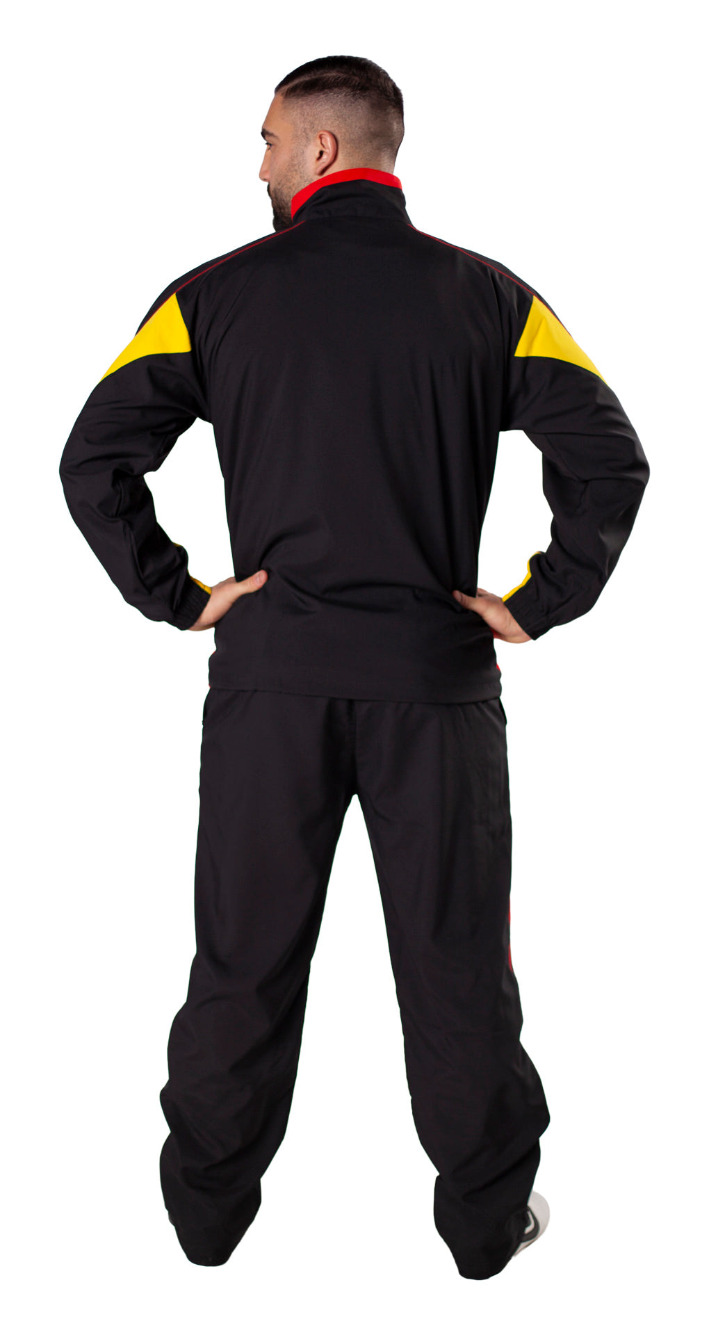 Kwon Trainingsanzug Performance Micro schwarz/rot/gelb