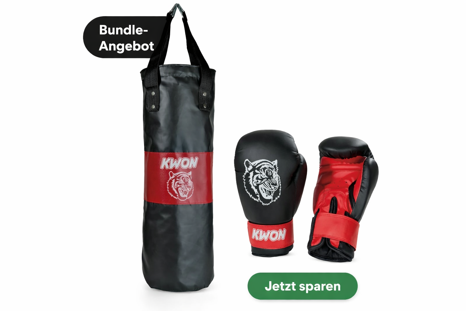 Kwon Boxsack Tiger & Boxhandschuhe Tiger 10oz